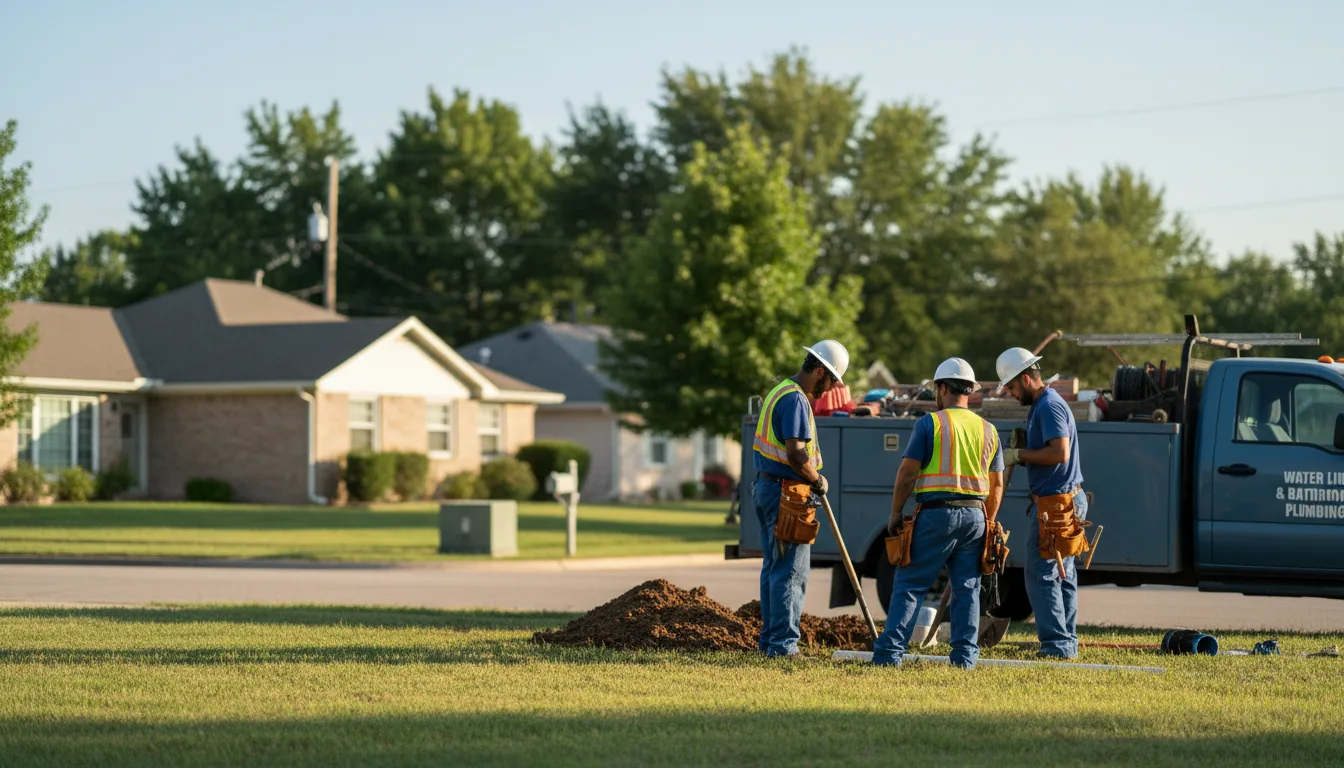 Residential water line and bathroom plumbing service in Red Oak, VA